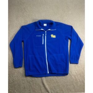 Columbia Pitt Panthers Royal Blue Fleece Full Zip Jacket Men's XL